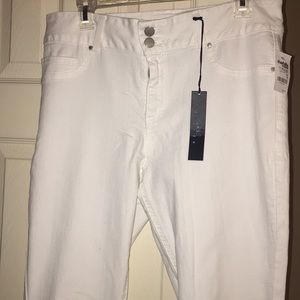 White Mid-Rise Flare Jeans